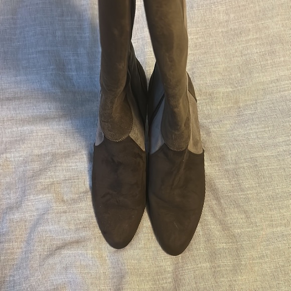 brown suede knee high boots - Picture 5 of 8